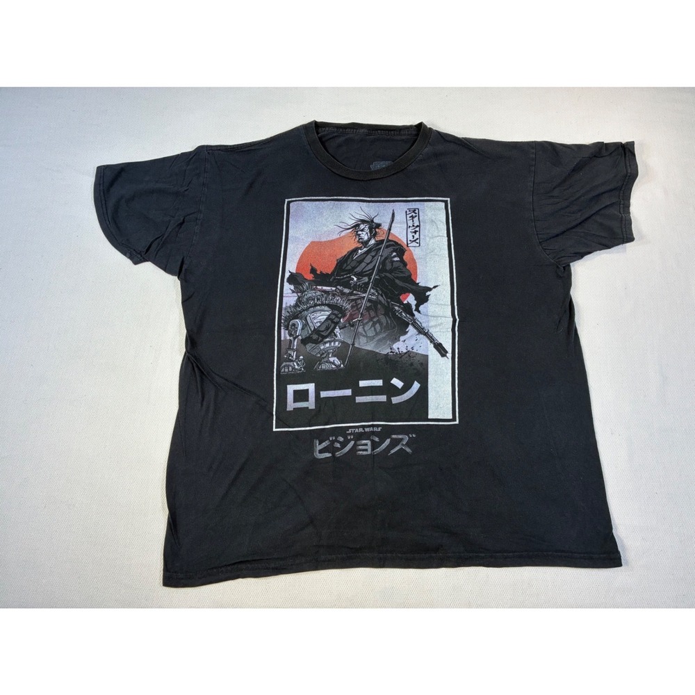 Star Wars Visions Ronin Samurai Graphic T-Shirt Black Mens XL‎ Short Sleeve